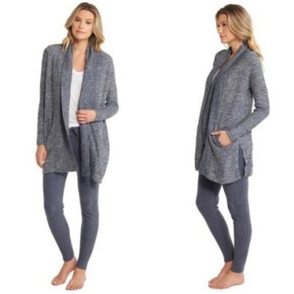 Barefoot Dreams Sweaters - Barefoot Dreams CozyChic Lite Montecito Cardigan 494 Heathered Gray 2X/3X H11948